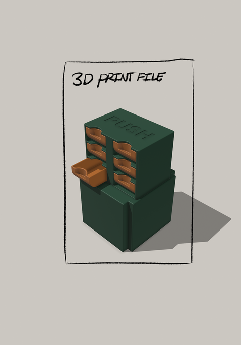 (3D PRINT FILE) YEAGER PILLBOX (NON-COMMERCIAL USE)